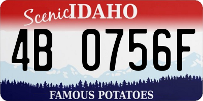 ID license plate 4B0756F