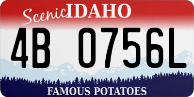 ID license plate 4B0756L