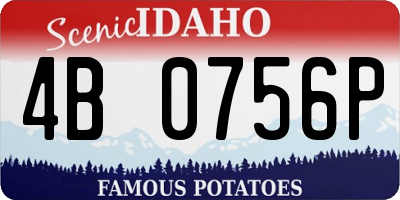ID license plate 4B0756P