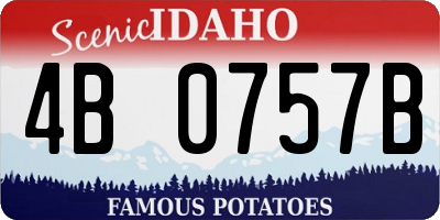 ID license plate 4B0757B