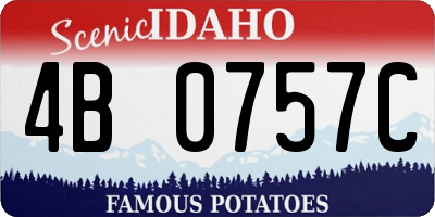ID license plate 4B0757C