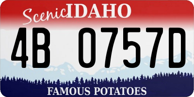 ID license plate 4B0757D