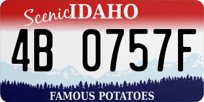 ID license plate 4B0757F