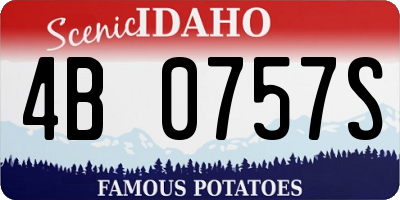 ID license plate 4B0757S