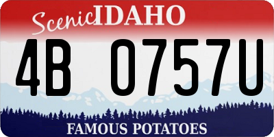 ID license plate 4B0757U