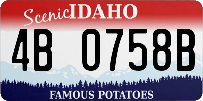 ID license plate 4B0758B