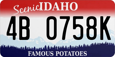 ID license plate 4B0758K