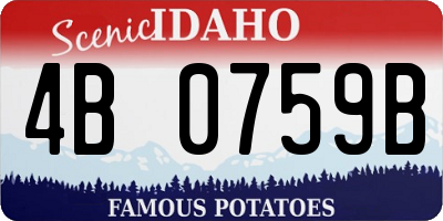 ID license plate 4B0759B