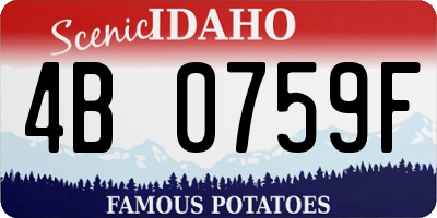 ID license plate 4B0759F