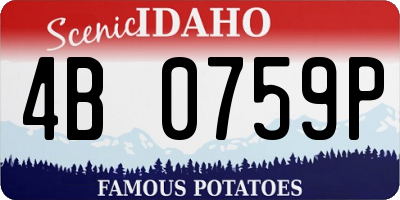 ID license plate 4B0759P
