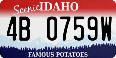 ID license plate 4B0759W