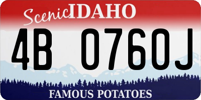 ID license plate 4B0760J