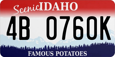 ID license plate 4B0760K