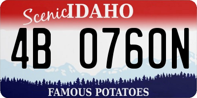 ID license plate 4B0760N