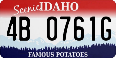ID license plate 4B0761G