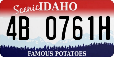 ID license plate 4B0761H
