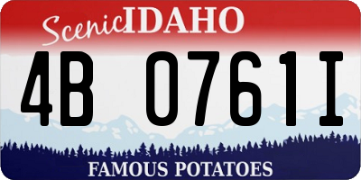 ID license plate 4B0761I