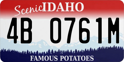 ID license plate 4B0761M