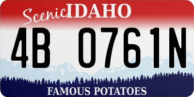 ID license plate 4B0761N