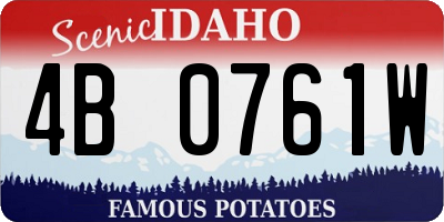 ID license plate 4B0761W