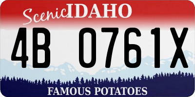 ID license plate 4B0761X