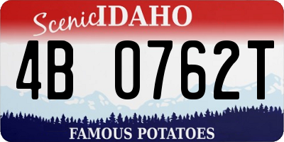 ID license plate 4B0762T