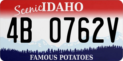 ID license plate 4B0762V