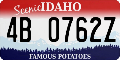 ID license plate 4B0762Z