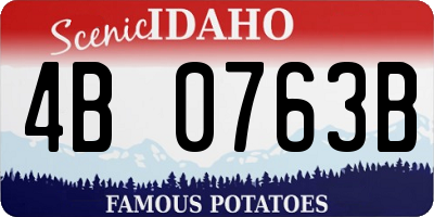 ID license plate 4B0763B