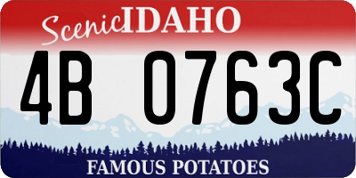ID license plate 4B0763C