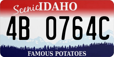 ID license plate 4B0764C