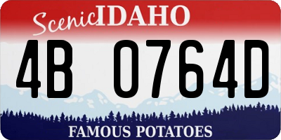 ID license plate 4B0764D