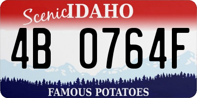 ID license plate 4B0764F