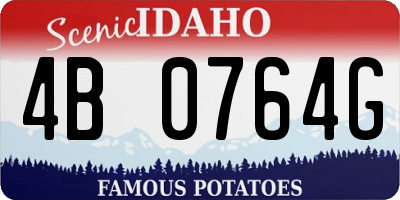 ID license plate 4B0764G