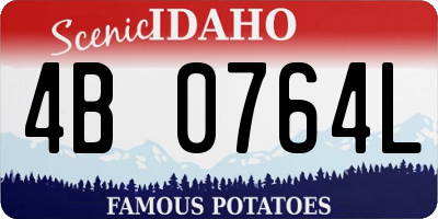 ID license plate 4B0764L