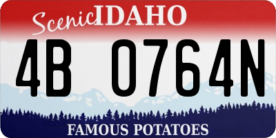 ID license plate 4B0764N
