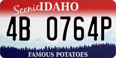 ID license plate 4B0764P