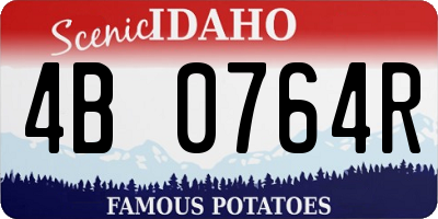 ID license plate 4B0764R
