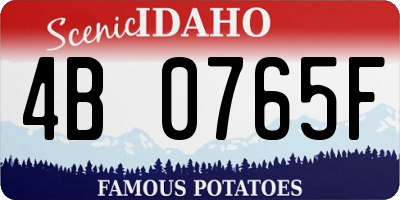 ID license plate 4B0765F