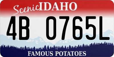 ID license plate 4B0765L