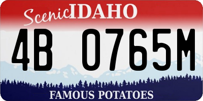 ID license plate 4B0765M