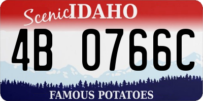 ID license plate 4B0766C