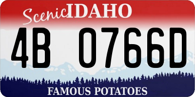 ID license plate 4B0766D