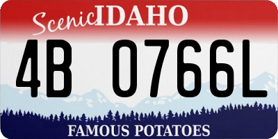 ID license plate 4B0766L