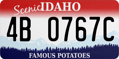 ID license plate 4B0767C