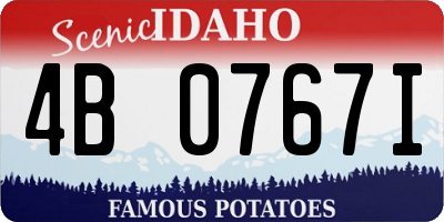 ID license plate 4B0767I