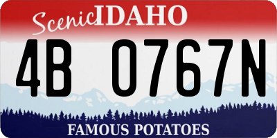 ID license plate 4B0767N