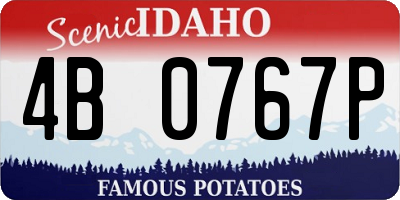 ID license plate 4B0767P