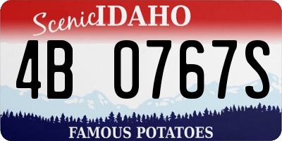 ID license plate 4B0767S