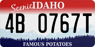 ID license plate 4B0767T